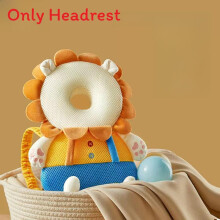 (Yellow Orange)Baby Anti Fall Pillow Head Protection Backpack Adjustable Strap 3d Cartoon Breathable