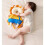 (Blue Beige)Baby Anti Fall Pillow Head Protection Backpack Adjustable Strap 3d Cartoon Breathable 20