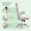 Gaming Chair - PU - White - Ergonomic Design with Adjustable Headrest and Foldable Armrests 4
