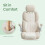 Gaming Chair - PU - White - Ergonomic Design with Adjustable Headrest and Foldable Armrests 5