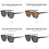 (Blue)Black Frame Polarized Sport Sunglasses With Uv Protection For Commuting Travel 3
