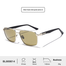 (Green)Vintage Metal Sunglasses With Polarized Protection For Fashion Trendsetters