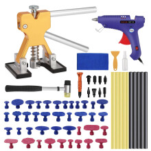 Car Dent Repair Kit, 66PCS Paintless Dent Removal Kit with Dent Puller, Glue Gun, PDR Tabs & Glue Sticks for Auto Body Door Hail Dent Repair
