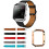 (Silver Frame)Replacement Leather Band Wrist Strap Watchband For Fitbit Blaze Durable Watch 9