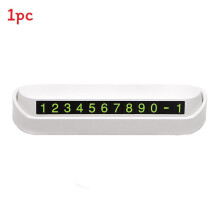 (White)Drawer Style Car Temporary Parking Card Phone Number Parking Plate Auto Stickers