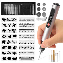 Rechargeable Engraving Pen, Cordless Electric Engraving Tool with 3 Speeds & 16 Templates, Portable Rotary Engraver for Wood, Metal, Glass & Jewellery