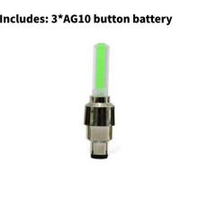 (Green)Bicycle Valve Light Plastic Material Red Blue Green Yellow Vibration Flicker