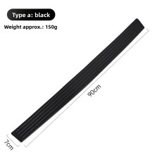 (black)90cm Rear Guard Bumper Protector Trim Cover Sill Trunk Scuff Rubber Plate