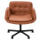 Living And Home Height Adjustable Swivel Office Chair with 90° Expandable Armrests & 15° Rocking Function, Brown 1