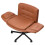 Living And Home Height Adjustable Swivel Office Chair with 90° Expandable Armrests & 15° Rocking Function, Brown 3