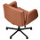 Living And Home Height Adjustable Swivel Office Chair with 90° Expandable Armrests & 15° Rocking Function, Brown 4