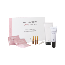 Global Firming Care Treatment Set Bruno Vassari: Bio Ceuticals Green Tea Exfoliating Powder x3 pcs + Bio Ceuticals Vitamin C Ampoules Treatment Serum