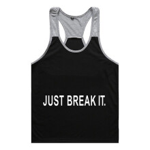 (BlackGray,XL)Canotta canottiera uomo palestra muscoli senza maniche maglietta bodybuilding sport fitness vestus