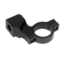 (Black)Bicycle Rearview Mirror Mount Aluminum Alloy Reflective Lens Cycling Accessories
