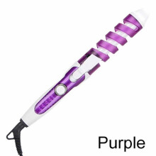 (Purple US)Spiral Perm Curling Iron Hairdressing Tool With American Standard Plug Daily For