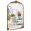 Arched Baroque Wall Mirror, Gold Metal Frame, 95x66 cm 2