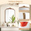 Arched Baroque Wall Mirror, Gold Metal Frame, 95x66 cm 4