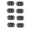 Rodas Autoadesivas para Móveis com Rotação de 360 Graus, ABS e Aço Inoxidável, Pack de 8 Black 5