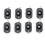 Rodas Autoadesivas para Móveis com Rotação de 360 Graus, ABS e Aço Inoxidável, Pack de 8 Black 2