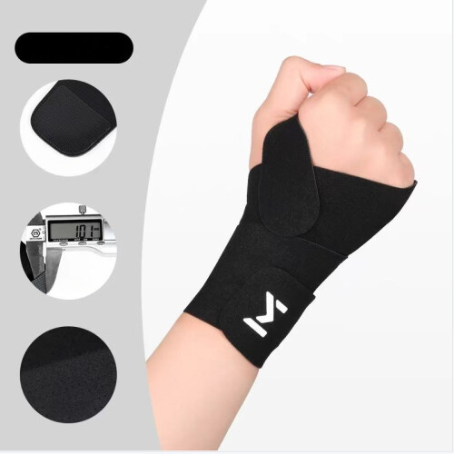 Tum- och handledsstöd för lindring av tendinit - Lycra-material Black 1