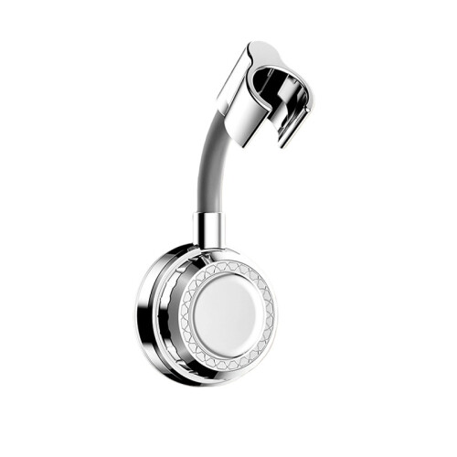 Suporte Universal de Chuveiro com Ventosa - Ajustável e Sem Necessidade de Furar Silver