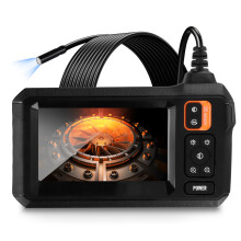 Misvayli Endoscope Camera, 4.3" LCD Borescope with 1080P HD 8mm Probe, 5M Flexible Inspection Camera, IP67 Waterproof with LED Lights & Accessories