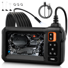 Borescope Camera with Light, 4.3" LCD 1080P HD Endoscope Camera, 16.5FT Flexible Inspection Camera, IP67 Waterproof, 8mm Probe for Car & DIY