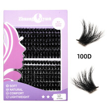 DIY 100D Fluffy Falsche Wimpern, D-Curl, Künstliche Wimpern für Natürlichen Look