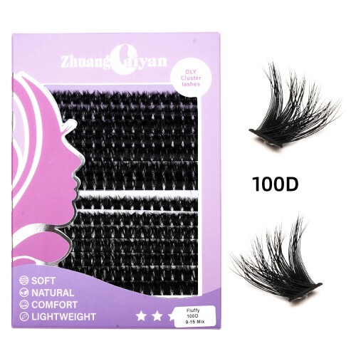 DIY Cílios Postiços 100D Fluffy D Curl Volume Russo