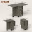Folding Dining Table for 4-6 Drop Leaf Table on Wheels W/ Drawers 7