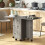Folding Dining Table for 4-6 Drop Leaf Table on Wheels W/ Drawers 12