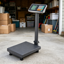 Digital Electronic Computing Platform Scale 100KG Heavy Duty Folding Postal Scales with LCD Display Black