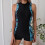 Damen-Badehose mit Print und Einsätzen, Schwarz, Größe M 1