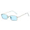 Square Sunglasses Yellow Lens,Silver Frame,Blue Lens 1