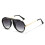 Quadratische Sonnenbrille mit UV-Schutz, schwarzer Rahmen, doppelt graue Gläser 3