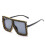 Oversized Square Sunglasses,Tortoiseshell Frame,Green Crystal Lens 3