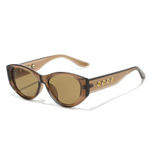 Damen-Sonnenbrille mit UV-Schutz, braunes Gestell, braune Gläser