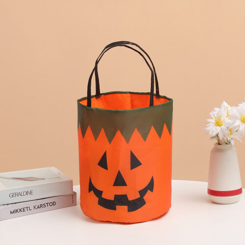 Halloween-Kürbis-Leckerli-Eimer Orange