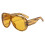 Übergroße, integrierte Sonnenbrille, glänzend schwarzer Rahmen, dunkelgraue Gläser 2