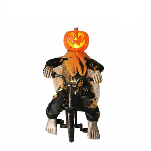 Halloween elektrisk spökdocka röstglöd pumpahuvud