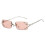 Randlose Sonnenbrille für Damen, silbernes Gestell, hellgraue Gläser 3
