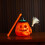 Halloween Party Broom Prop Glow Pumpkin Yellow B 1
