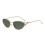 Small Cat-Eye Metal Sunglasses,Gold Frame,Full Grey Lens 4