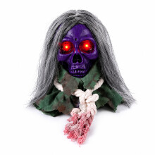Zabawka w kształcie czaszki chodzącej na Halloween w kolorze fioletowym