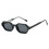 Small Polygonal Metal Sunglasses UV Protection,Black Frame,Grey Lens 1