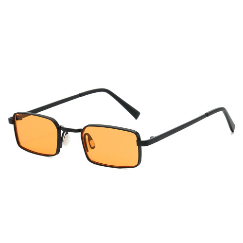 Square Sunglasses Yellow Lens,Black Frame,Purple Lens 2