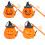 Halloween Party Broom Prop Glow Pumpkin Yellow A 5