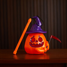 Halloween Handheld Pumpkin Lantern Scythe Purple B