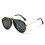 Square Frame UV Protection Sunglasses,Black Frame,Full Grey Lens 1