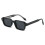 Square Metal Sunglasses UV Protection,Transparent Frame,Grey Lens 4